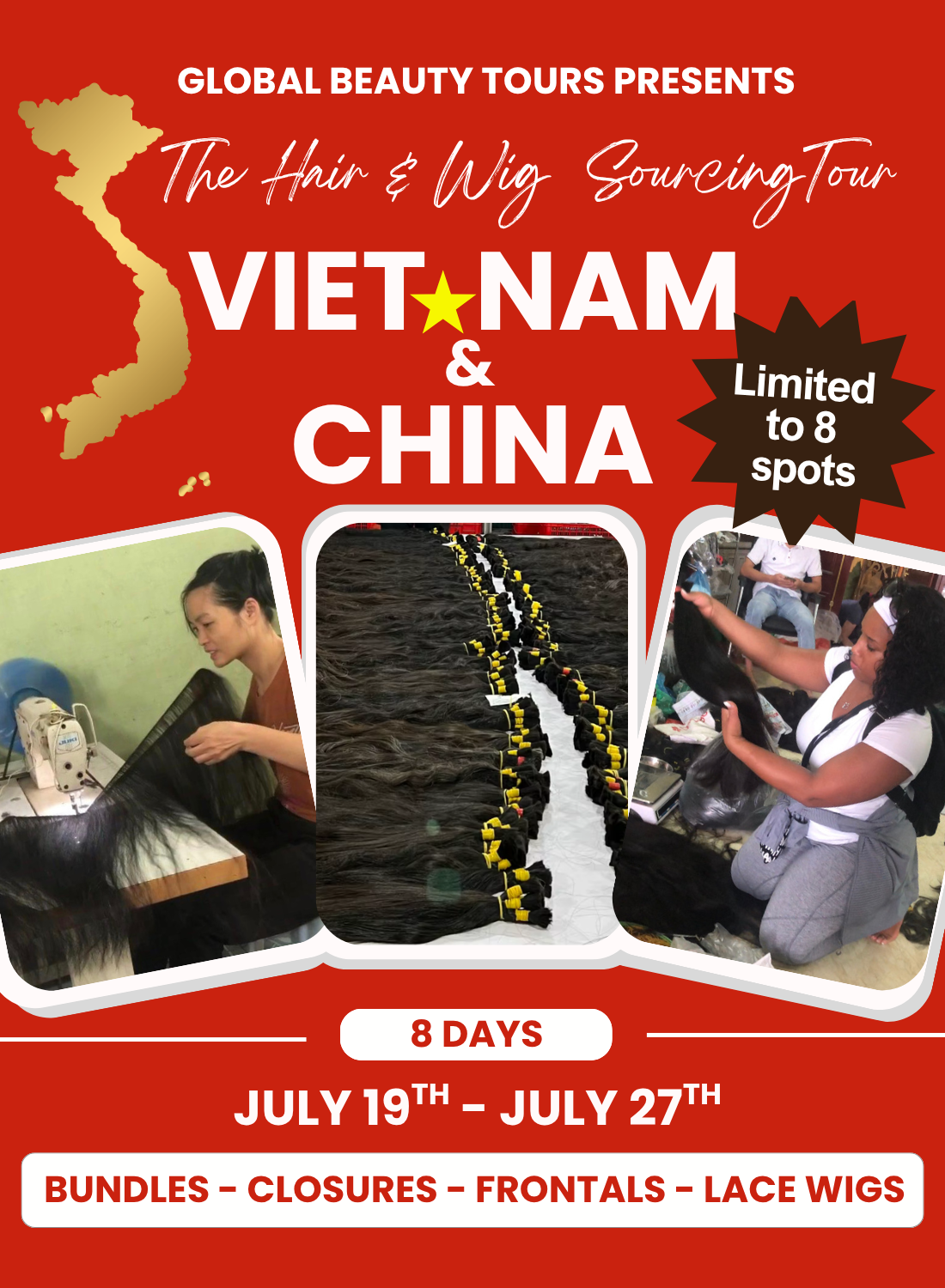 Premium Hair & Wig Sourcing Tour (3 cities)